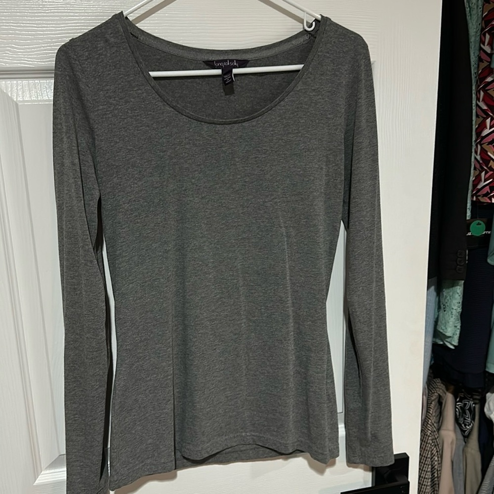 Bundle of two XS Long Tall Sally long sleeve shirts (gray and black)